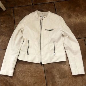 Cream leather jacket